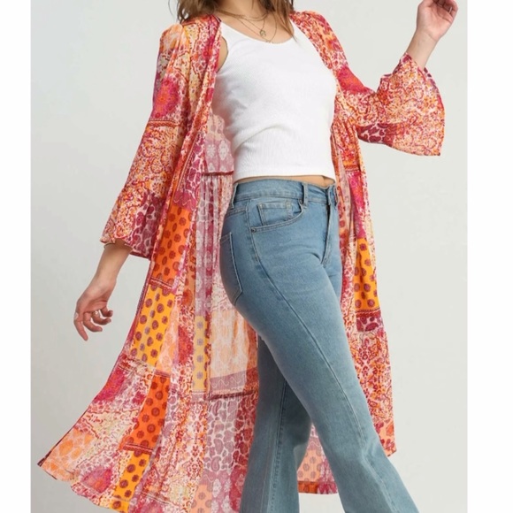 Tie Front Kimono - Picture 4 of 7